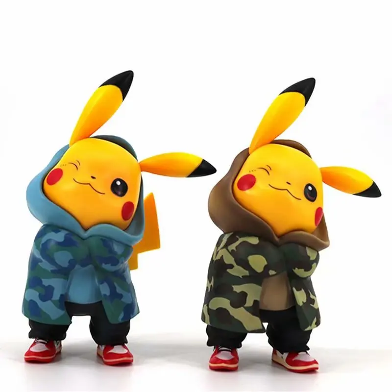 

Anime Pokemon Kawaii Camouflage Pikachu Action Figure Cosplay Pocket Monsters Model Surprise Toys For Kids Boy Girl