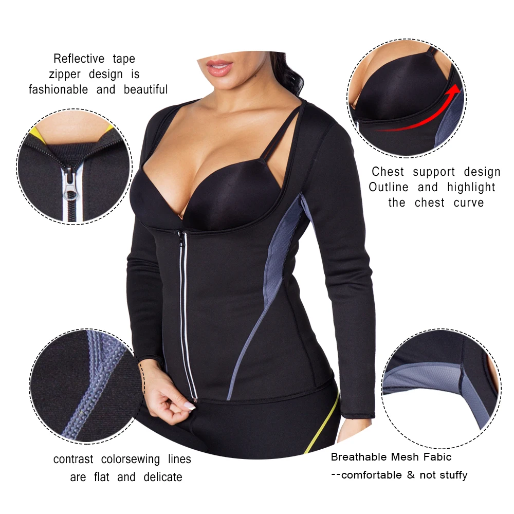 LAZAWG Sauna Top for Women Weight Loss Short Sleeve Slimming Shirt Fat Burners Waist Trainer Ladies Body Shaper Workout Sport