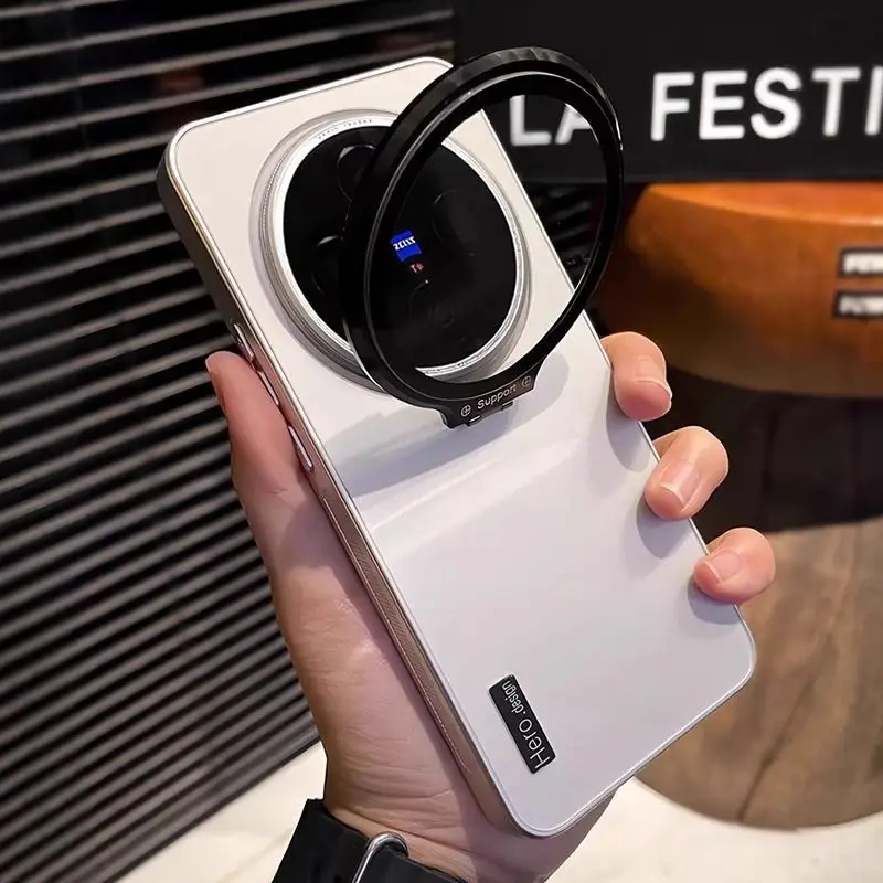 Фото Чехол для VIVO X300 Pro X200 Ultra, встроенный кронштейн для объектива, однотонный акриловый чехол для VIVO X200 Pro, мини-противоударный бампер №5