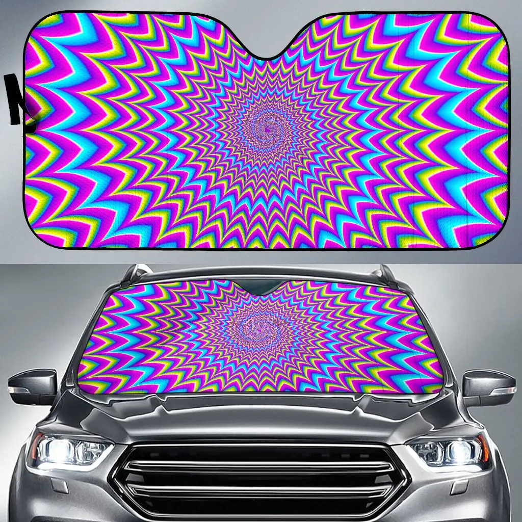 

Dizzy Spiral Moving Optical Illusion Car Sun Shade