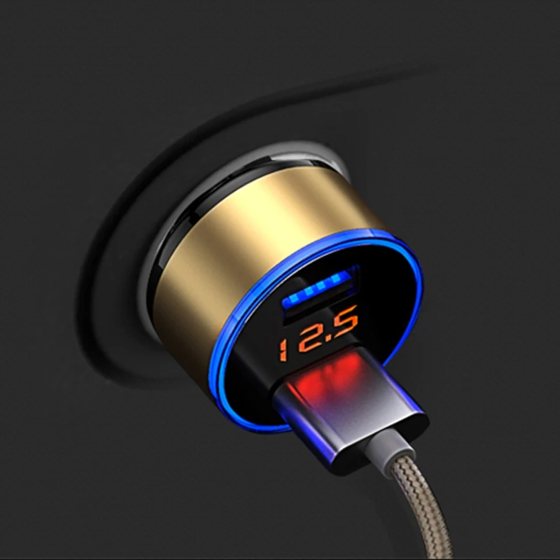 Автомобильное зарядное устройство 2 порта ЖК-дисплей прикуриватель для Chevrolet Miray