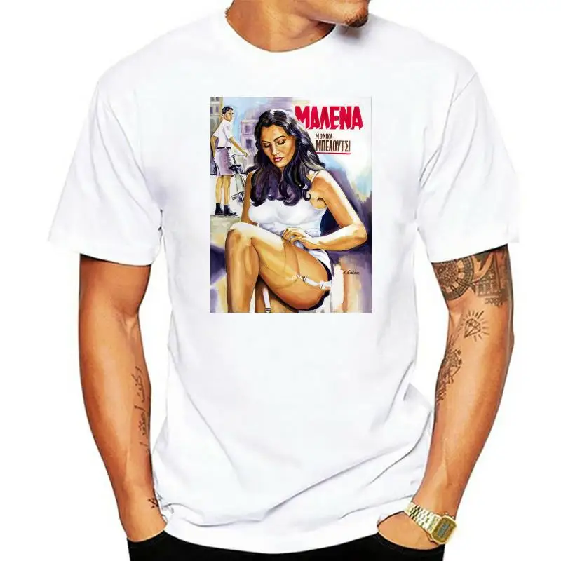 

Monica Bellucci T Shirt Monica Bellucci Malena Movie Poster Painting T-Shirt Classic Men Tee Shirt Cotton Oversize Tshirt