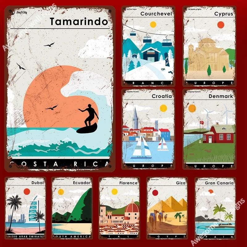 

Gran Canaria Испания металлический плакат для дома