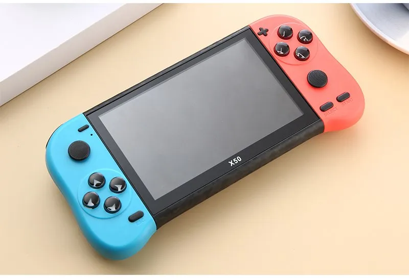 

Игровая консоль X50 со встроенным 6800 + игровым двойным джойстиком, портативная игровая консоль в стиле ретро, подходит для MAME/SFC/GBA