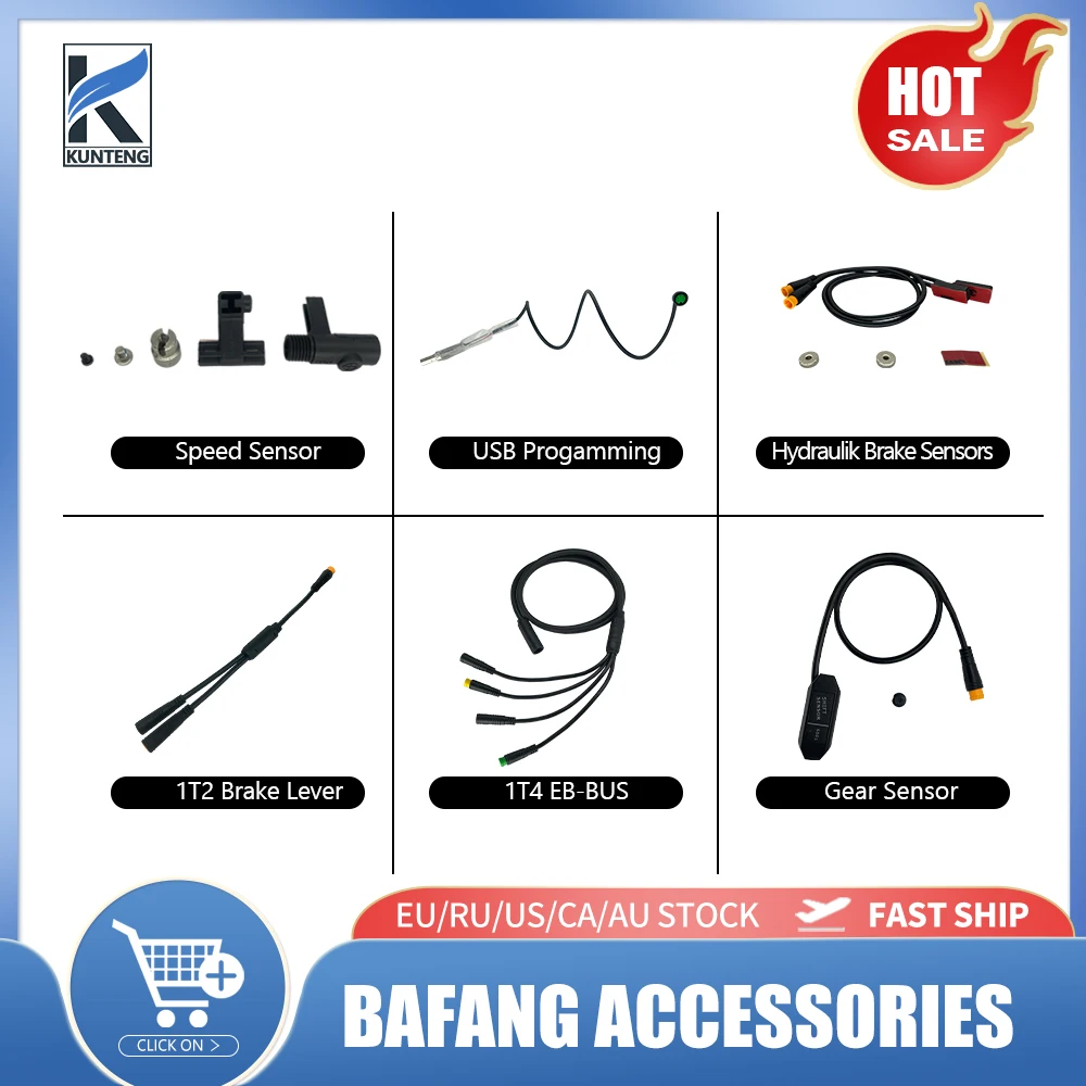 

Bafang Ebike Cable For Mid Motor Conversion Kit 1to2 1to4 Gear Shift Sensor USB Programming Brake Sensor Speed Sensor Cable