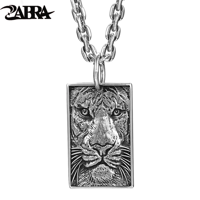 ZABRA Ретро тайский серебро 925 пробы подвеска тигр аксессуары для мотоциклов