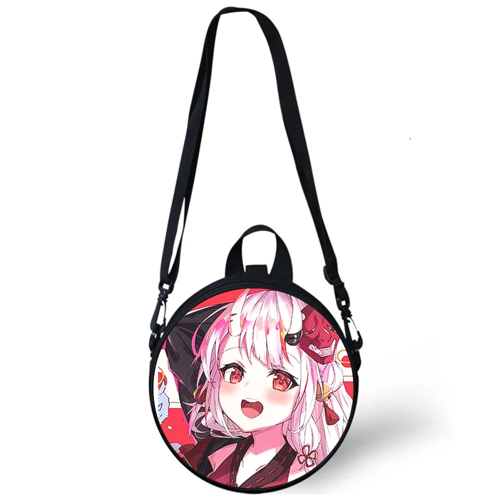 Nakiri Ayame hololive girl Child kindergarten Bag Print Crossbody Shoulder Bags For School Women Mini Round Bagpacks Rugtas Bag