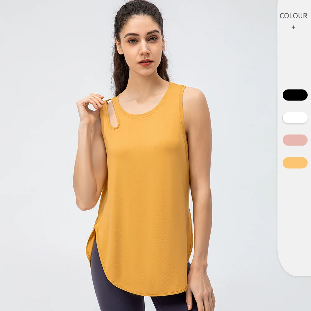 

Women Yoga Tops Loose Thin Sports Vest Breathable Sleeveless T-shirt Gym Fitness Running Shirts Girls Sexy Hollow Out Tank Tops
