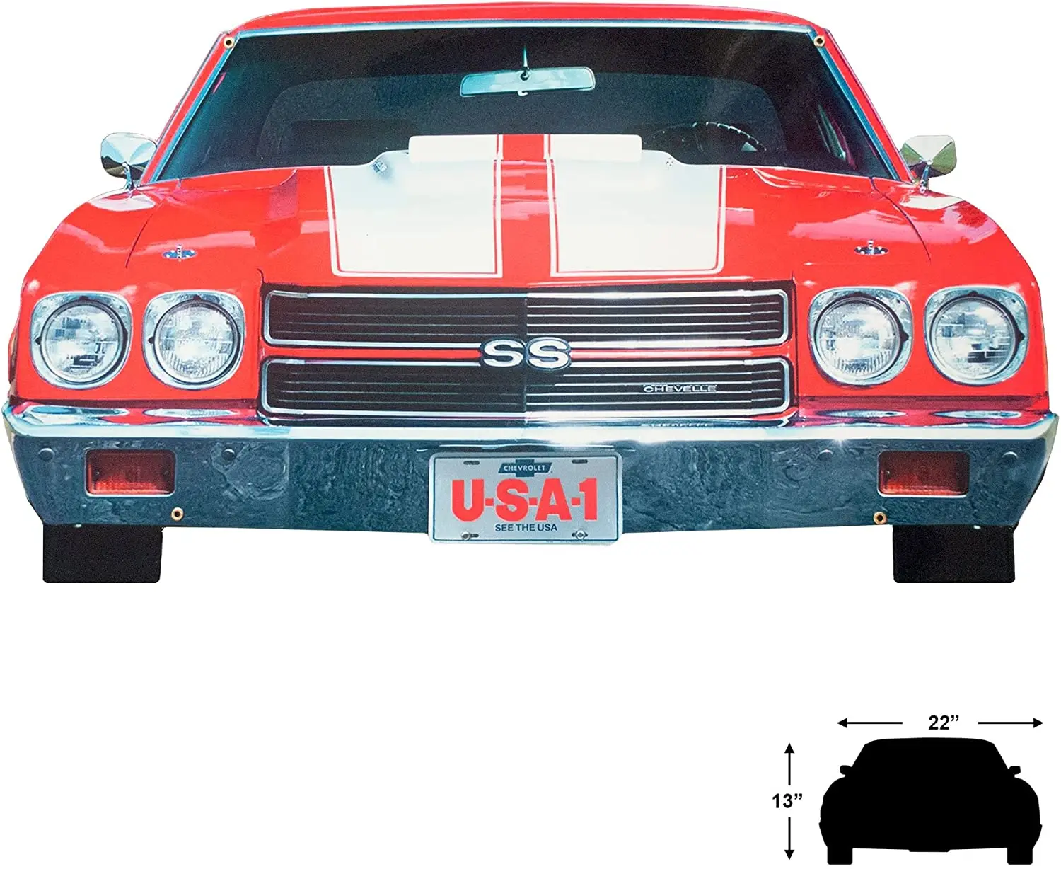 

SUNBELTGIFTS 1970 Chevrolet Front Bumper USA Made Metal Steel Logo
