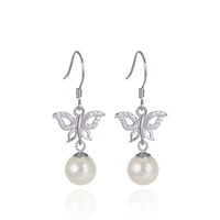 s925 sterling silver ladies butterfly earrings earrings elegant european and american popular holiday gifts