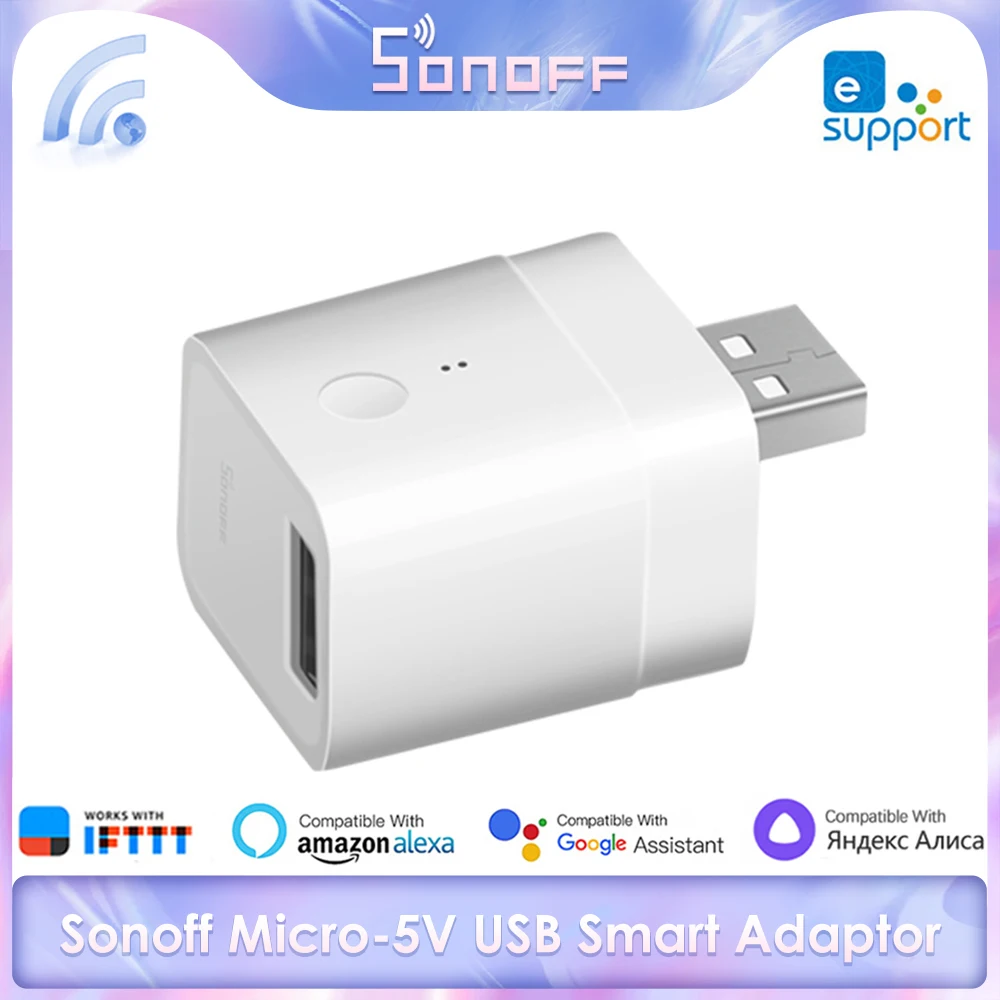 Беспроводной USB умный адаптер SONOFF Micro-5V Модуль Автоматизации умного дома через