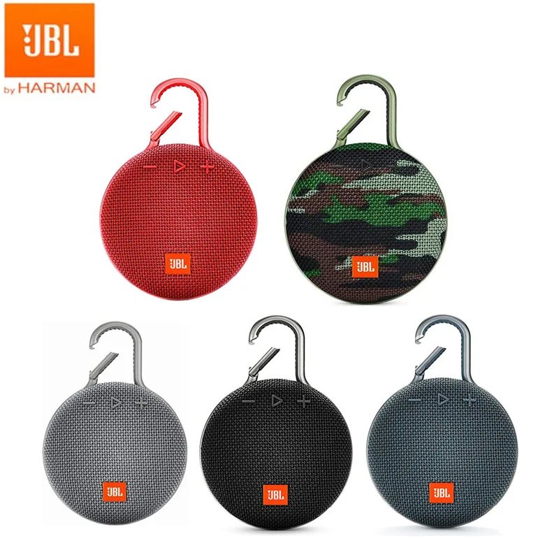 

Оригинальный JBL Clip 3 беспроводной Bluetooth-динамик Ipx7 водонепроницаемый мини портативный сабвуфер для улицы путешествий вечеринок с крючком ми...