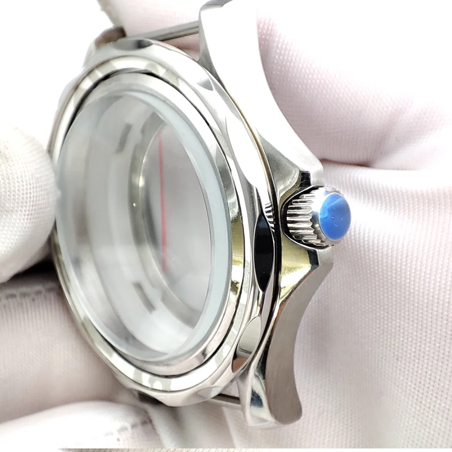 

41MM Case Nh35 Modified Men's Watch Accessories Stainless Steel Case Fits NH35/36/4R Movement Transparent Back Cover