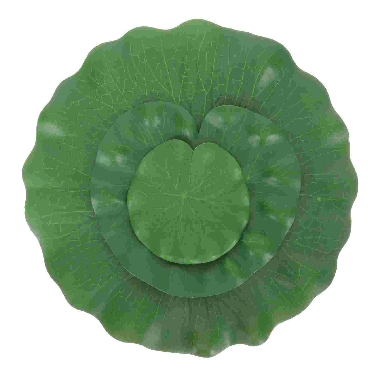 

Leaves Lily Floating Artificial Leaf Pads Pond Fake Pumice Water Aquarium Ornament Foam Simulation Decoration Green Decor