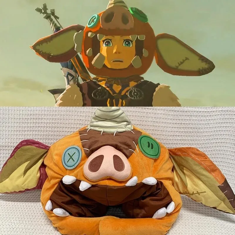 

New Legended Of Zeldas Sand Seal Hat Plush Toys Mask Pig Doll Cosplay Hat Soft Game Cosplay Props For Fans Friends Birthday Gift