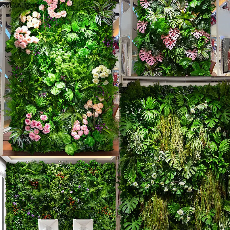 

50*50cm Anti-ultraviolet Privacy Background Wall Milan Lawn Plastic Home Artificial Plants Wall Boxwooddecoration Accessories