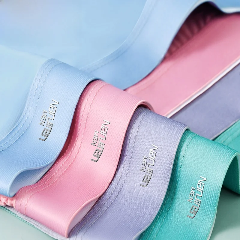 Nanjiren Ice Silk Underwear Men's Boxers Thin Boys' Graphene Cotton Crotch Short Trunks Breathable Summer