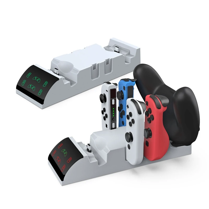 For Switch OLED Handle All-In-One Charging Base NSpro Left and Right Socket Charger White | Электроника