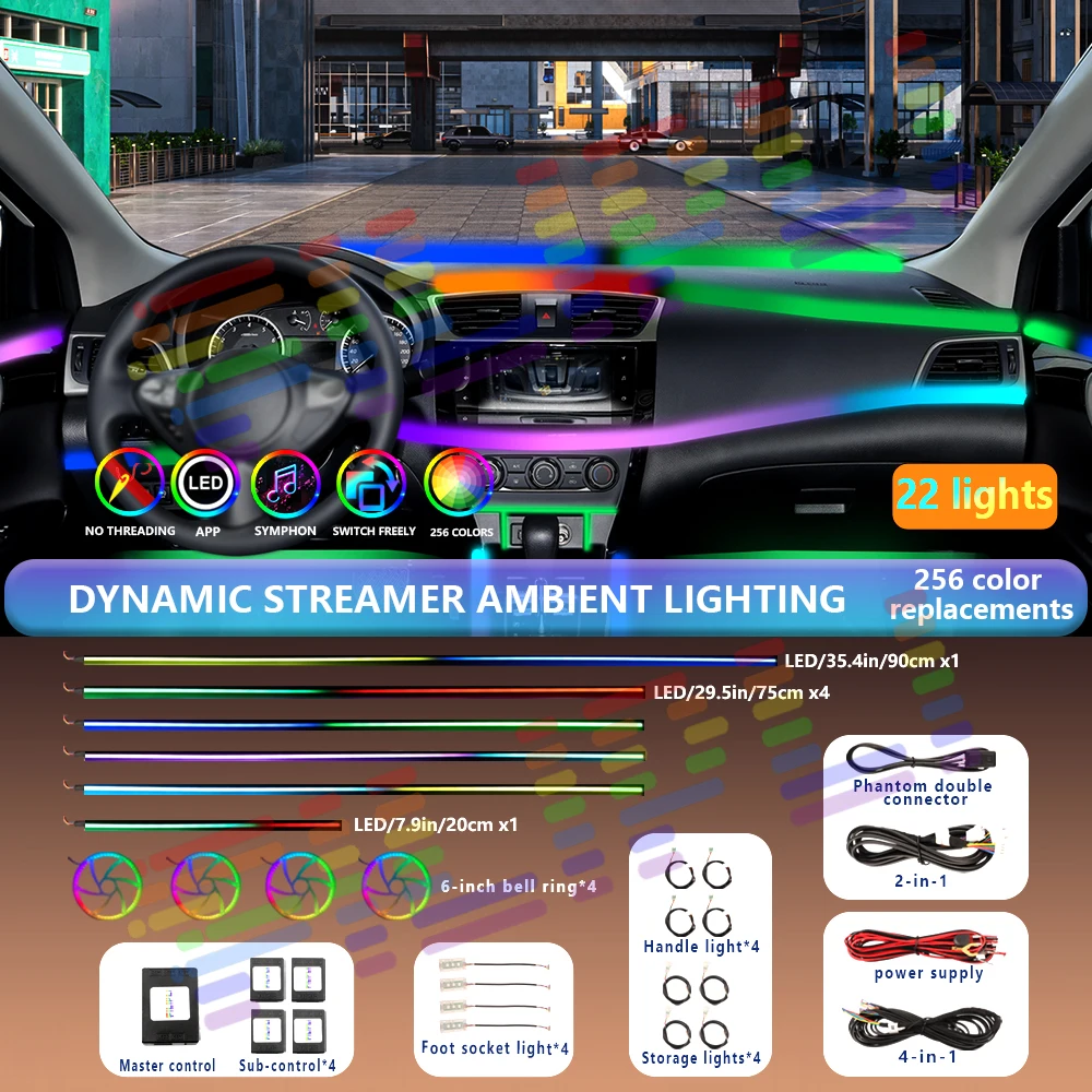Bmw F10 декоративная атмосферная лампа 64 128 цветов RGB симфонический автомобиль 6/14/22