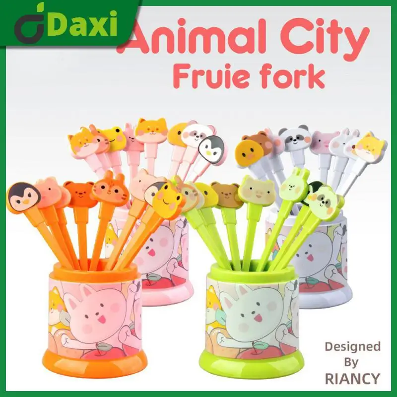 

Feel Comfortable Cartoon Delicate And Lovely Fruit Fork Lovely Shape Food Grade Material Fork Tableware Ins Wind Fruit Stick