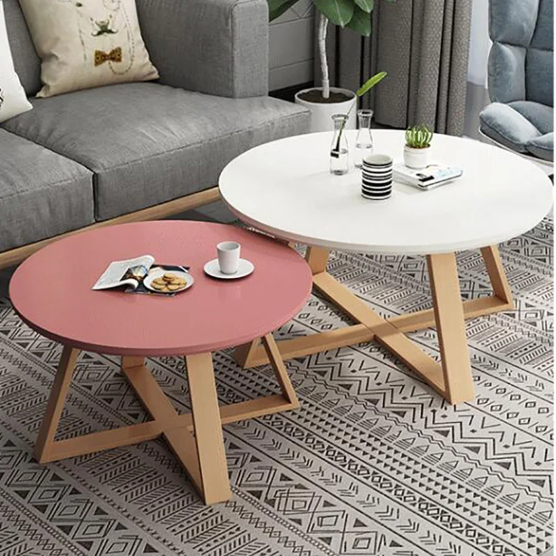 

Nordic Simple Casual Small Coffee Table Corner Table Living Room Home Apartment Solid Wood Cabinets Round Ins Escritorios WRXYH