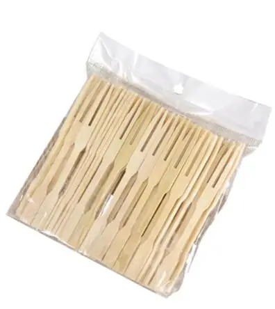 

80 шт., одноразовые бамбуковые вилки для пищевых продуктов