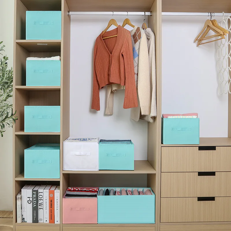 

Storage Box Household Underwear Wardrobe Drawer Type Storage Bag Student Dormitory Simple Split Jeans Storage Box