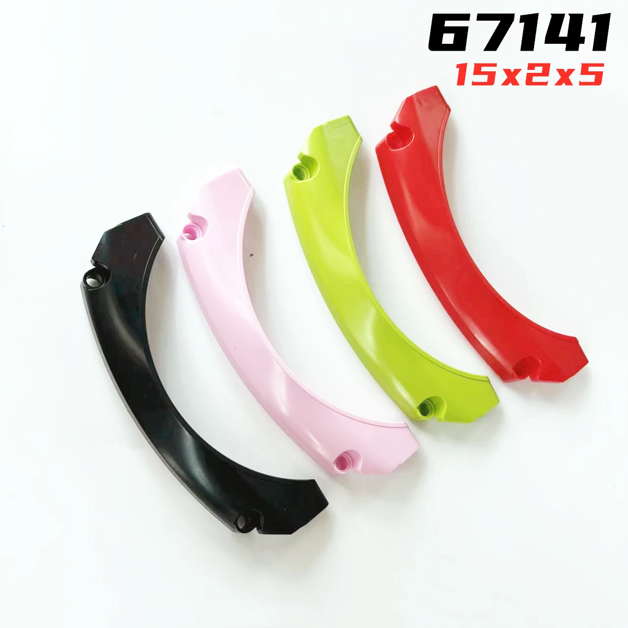 Детали радужной свиньи MOC 67141 высокотехнологичная панель автомобильный брызговик изогнутый 15x2x5 закругленные топовые Кирпичи DIY Строительные блоки Детская игрушка