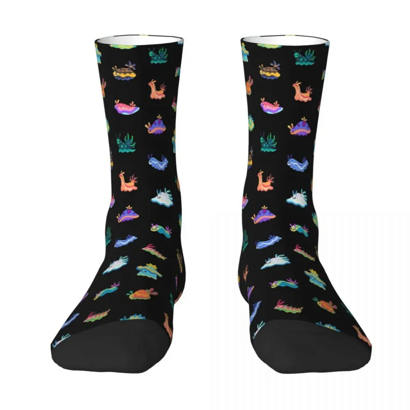 

Sea Slug Black Animal Sock Socks Men Women Polyester Stockings Customizable Funny