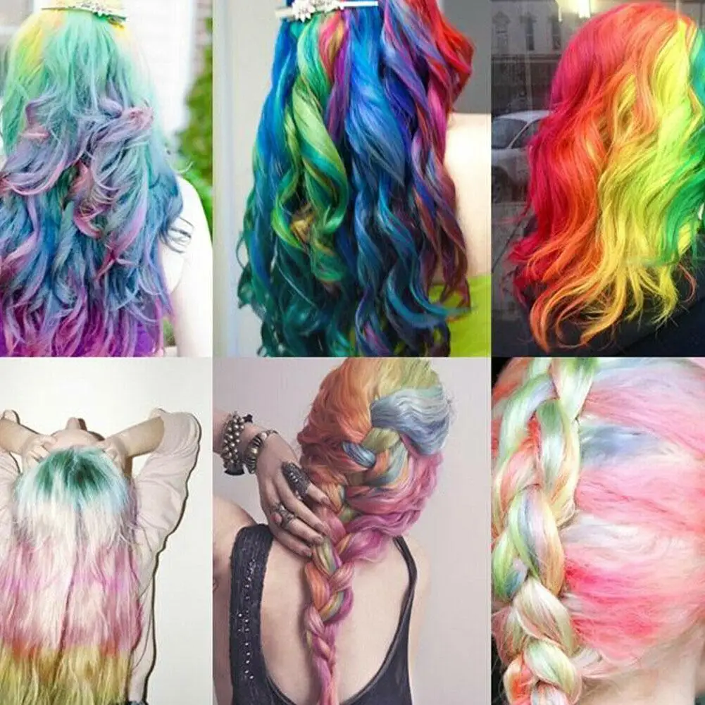 

8 цветов, s/набор, цветная пудра для волос, портативная Временная блестящая краска для волос в салоне, мягкая краска для укладки, порошок для в...