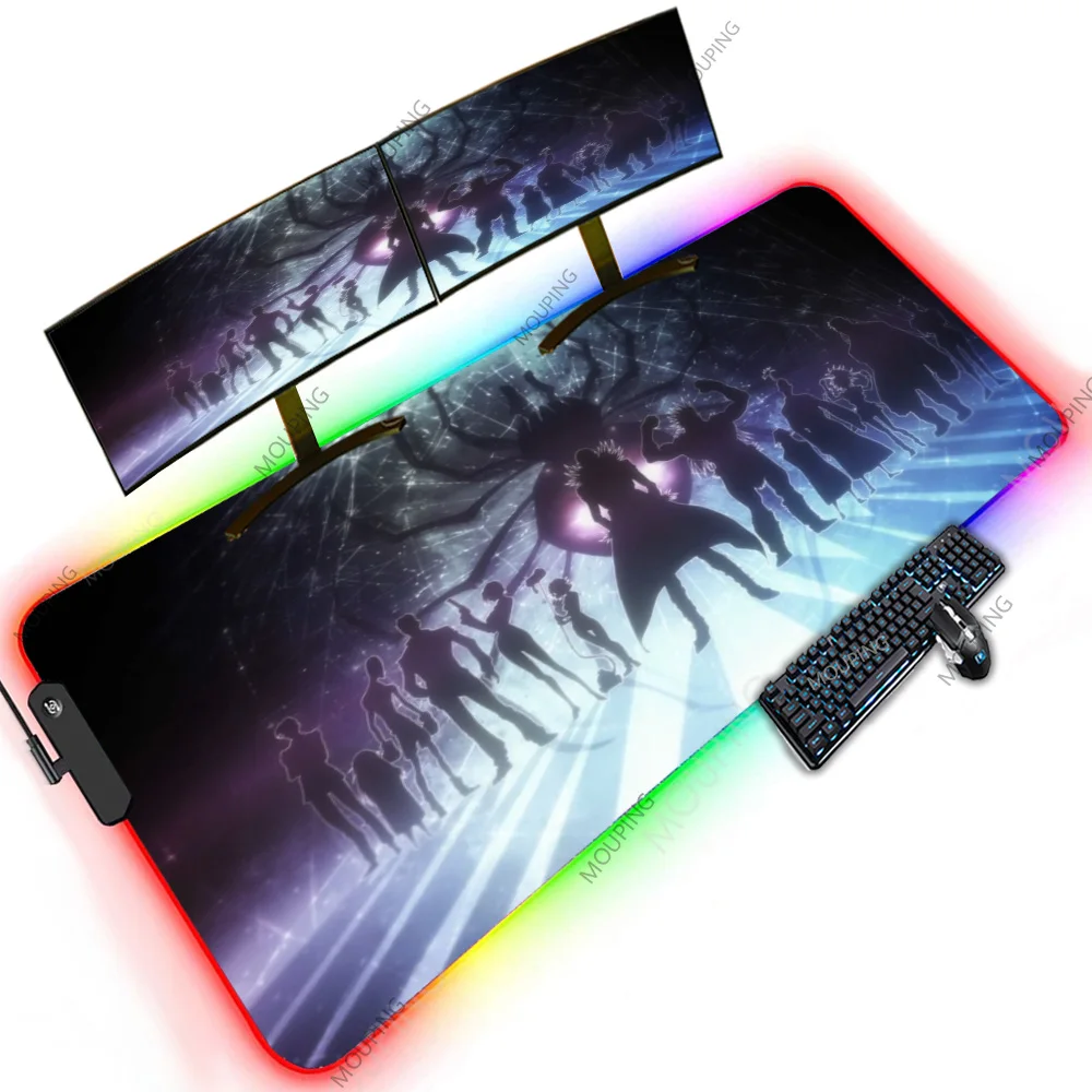 

Hunter X Anime Mouse Pad Desk Mat 1200x600 XXXXL Keyboard Led Rgb Pad with Its Print Backlit Computer Accessories Ultra Large Pc