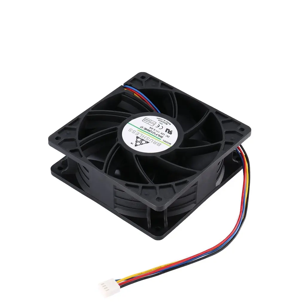 

1PC 7500RPM DC12V 5.0A Miner Cooling Fan 4-Pin Connector Brushless Replacement Cooler Low Noise For Antminer Bitmain S7 S9