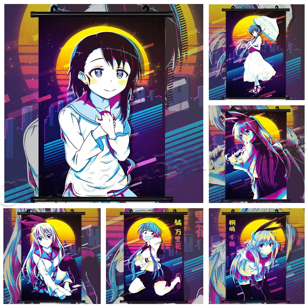 Nisekoi плакат искусство аниме Висячие свитки роспись Классическая Картина на холсте Настенная картина Гостиная Детская Спальня украшение для дома