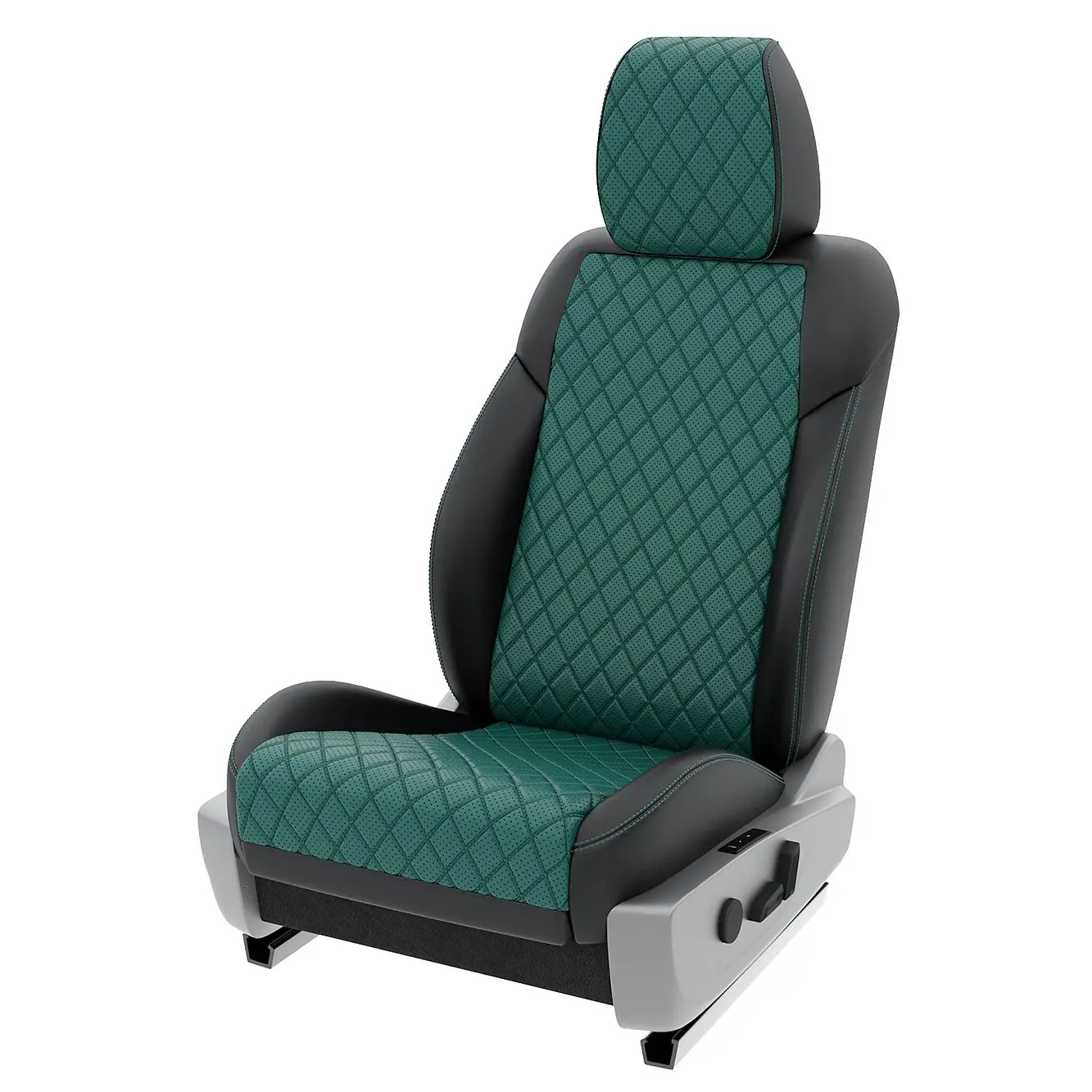 Чехлы на сиденья Lada Веста 2015-2022 Черный Зеленый