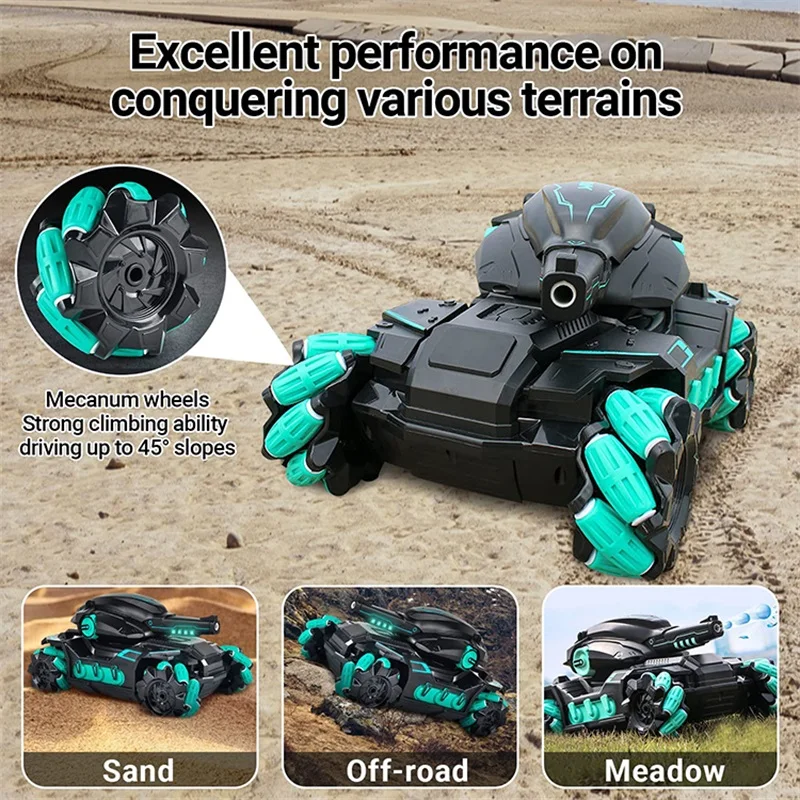 

Cross-border new 2.4G remote control gesture induction can launch water bomb drift tank stunt car children boy toys