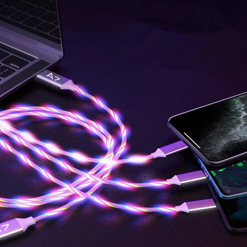 Автомобильный Стайлинг 3 в 1 Type C Lightning Micro USB кабель для быстрой зарядки audi A3 A4 A5 A6 A7