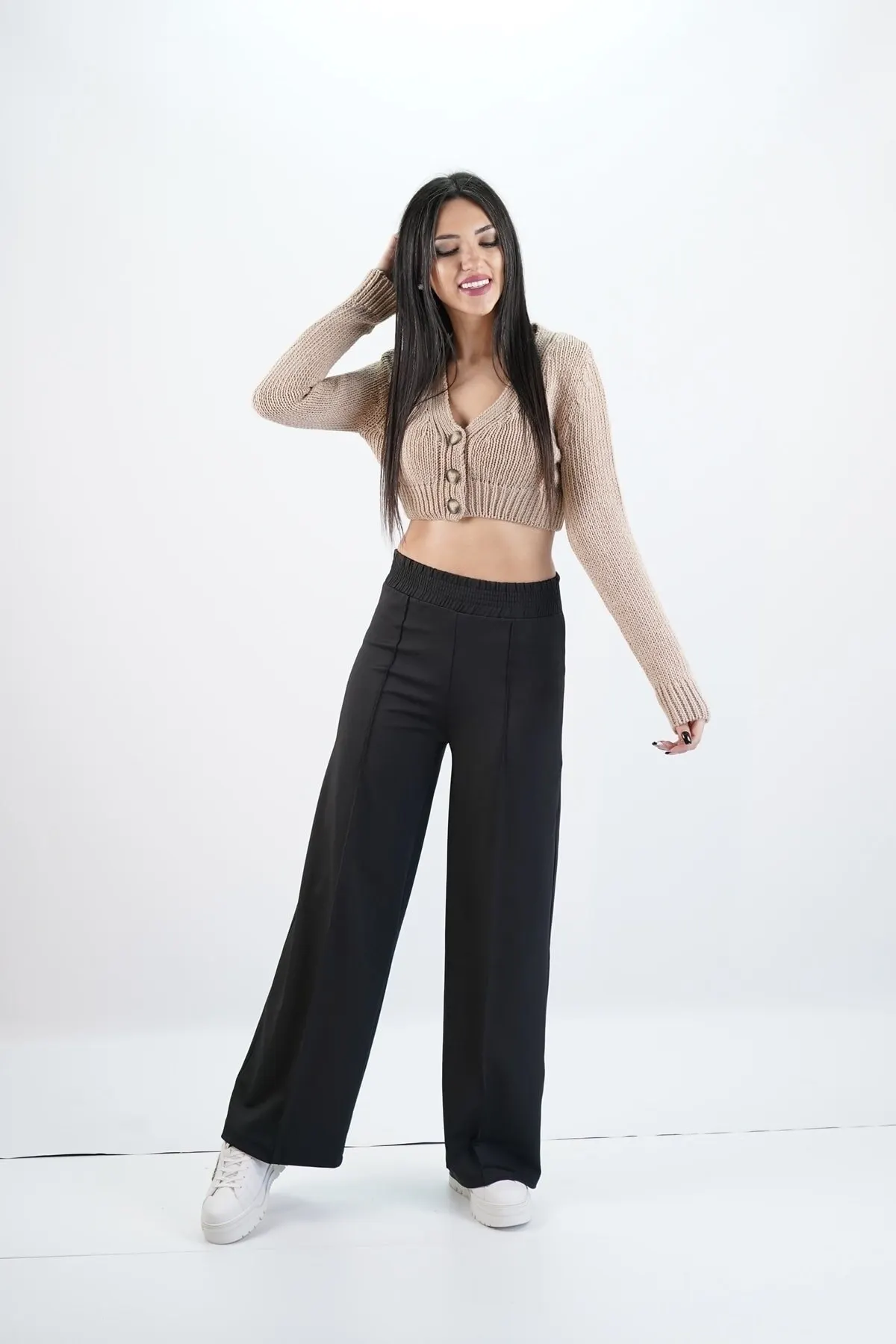 

Women's Cardigan Light Brown sportswear Casual Knitted Quality Fashion Cardigan Sweaters Loose Sweater Jumper