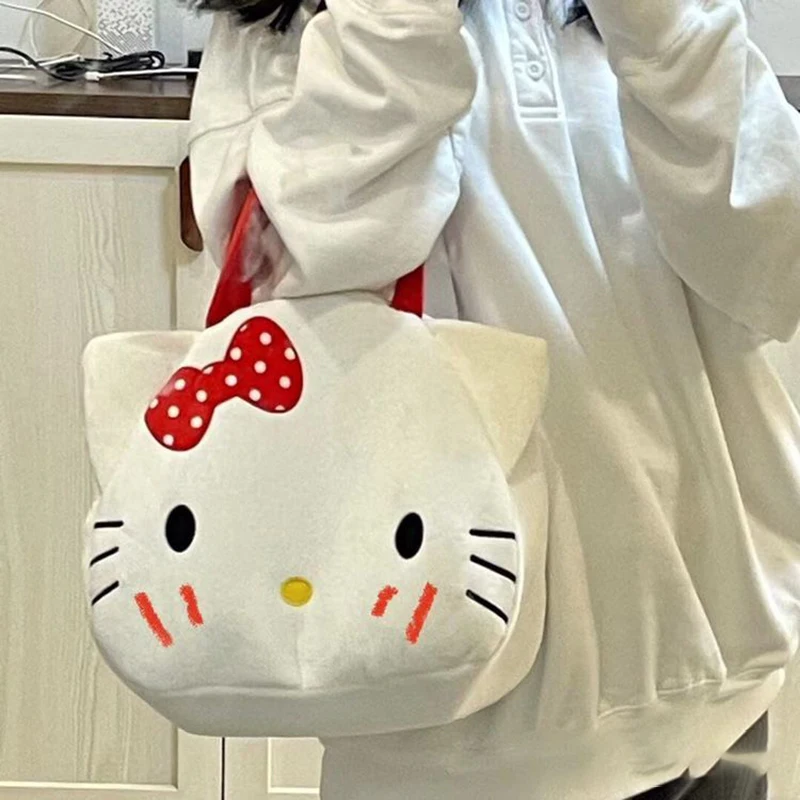 

Sanrioed Kawaii Hello Kitty Canvas Handbag Anime Kuromi Pompompurin My Melody Shoulder Bag Cartoon High Capacity Tote Gift Toy