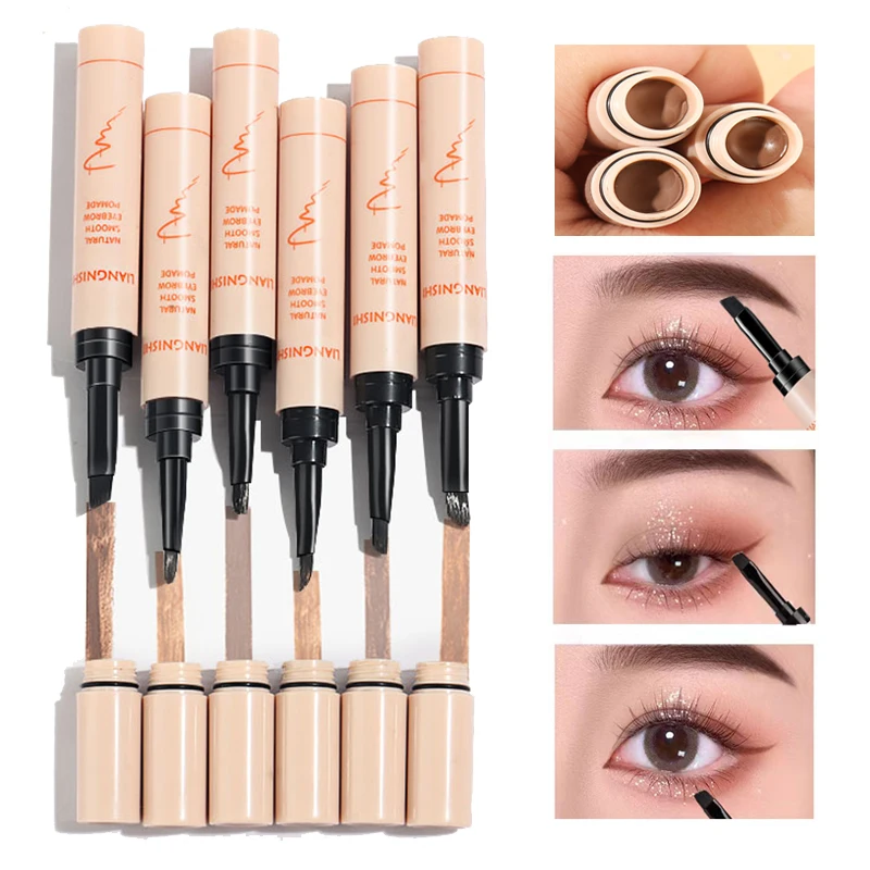 

Eyebrow Gel Cream Pencil Brow Tattoo Waterproof Eyebrow Pencil With Brush Draw Eye Liner Smudge-proof Cosmetic Eyebrow Enhancer