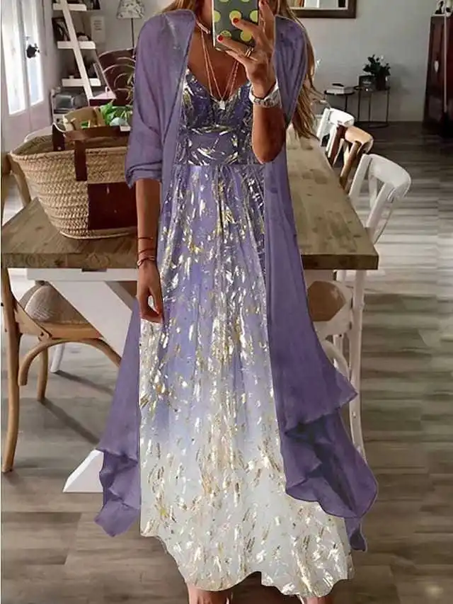 Платье для женщин 2 шт./компл. комплект платья с глубоким V-образным вырезом