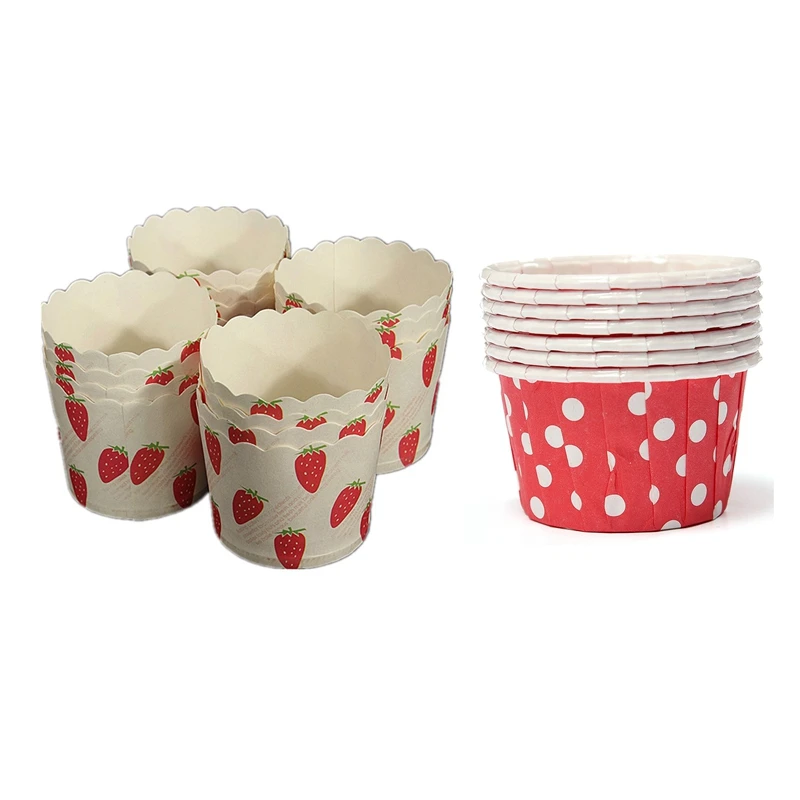 

150 X бумажный чехол для кексов, подкладки для маффинов, десертов, чашек и подкладок для выпечки, красного цвета