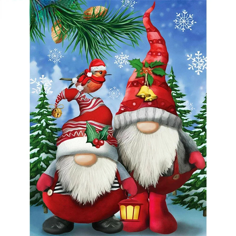

Алмазная 5D картина «сделай сам», мультяшный Санта-Клаус, вышивка крестиком, наклеиваемая мозаика, украшение для дома, подарок