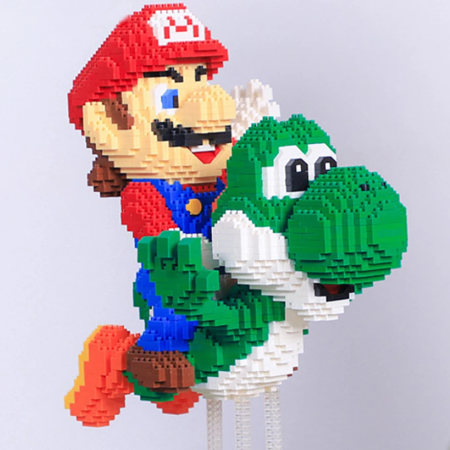 

Игрушка «Супер Летающий Братья Марио», Аниме фигурки для аукциона, серия моделей, строительные блоки «сделай сам», Мультяшные мини-кирпичи, ...