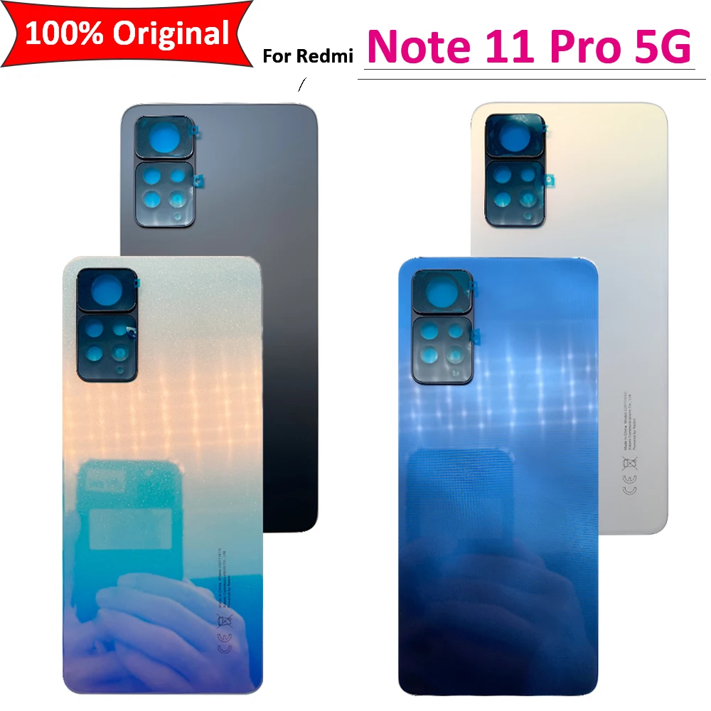 

Original For Note 11 Pro Plus Battery Back Cover Rear Door Housing Cover For Xiaomi Redmi Note 11 4G 11 Pro Camera With Frame