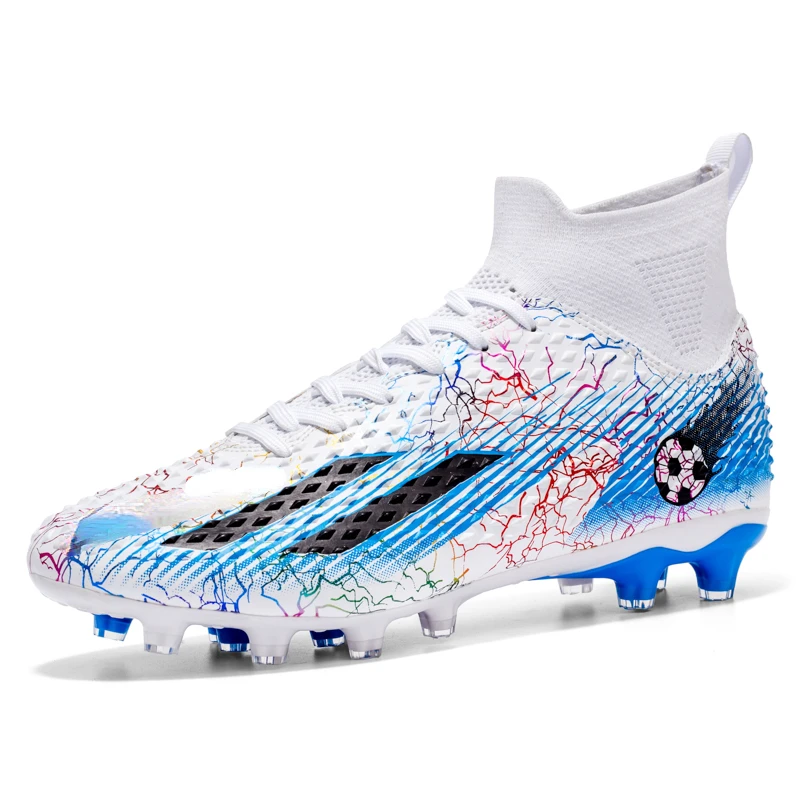 

Мужские новые высокие футбольные бутсы FG/TF высококачественные мужские женские футбольные бутсы противоскользящая уличная тренировочная обувь кроссовки 2023