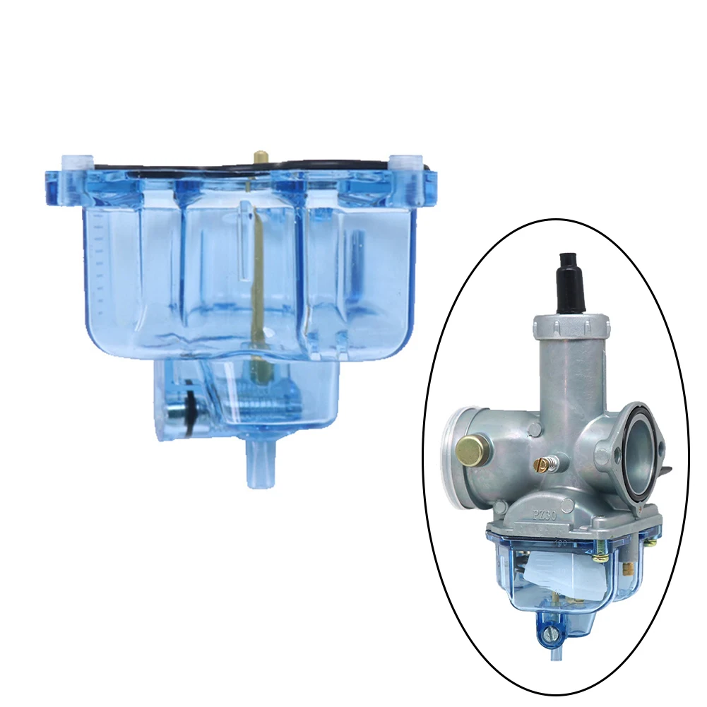 

1x Clear Carburetor Blue Transparent Bottom Float Bowl Shell Carb For PZ26 PZ27 PZ30 PZ32 PZ26/27/30/32 Brand New