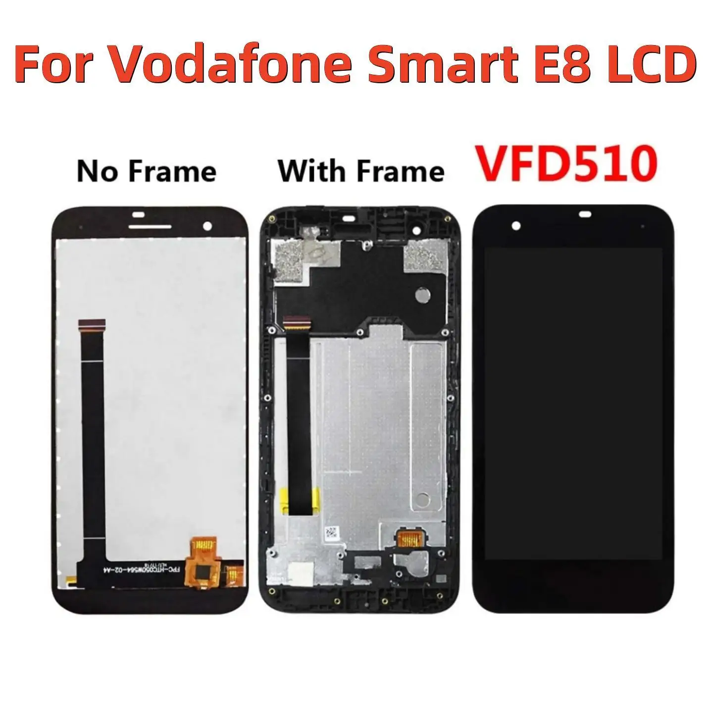 Черный ЖК-дисплей для Vodafone Smart E8 VFD510 VFD 510, сенсорный экран телефона, дигитайзер в сборе с рамкой + Инструменты