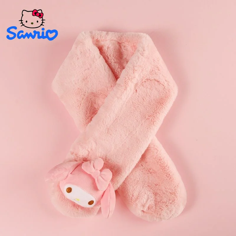 MINISO Cinnamoroll My melody шарф каваи девушка сердце Sanrio осень и зима теплый милый с героями