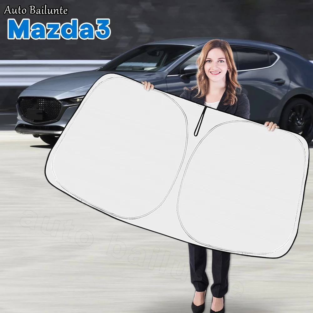 

Car Windshield Sun Shade Cover Sunshade Visor For Mazda 3 2019 2020 2021 2022 2023 Hatchback Sedan Accessories