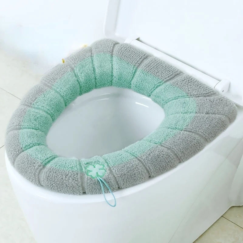 

Winter Warm Toilet Seat Cover Mat Badkamer Wc Pad Kussen Met Handvat Dikkere Zachte Wasbare Closestool Warmer Accessoires